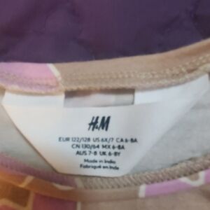 H&M Girls L/s Lilac and Tan Top